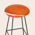 Pink Orange White Eye Catching Bright Colors Stool Gallery Image 2