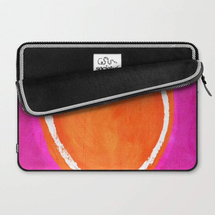 Pink Orange White Eye Catching Bright Colors Laptop Sleeve Gallery Image 2