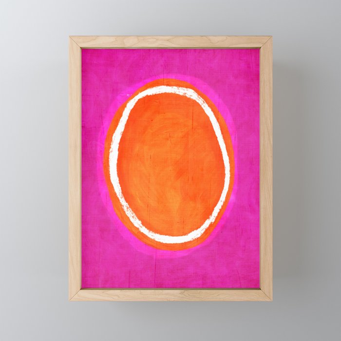 Pink Orange White Eye Catching Bright Colors Mini Art Print Gallery Image 1