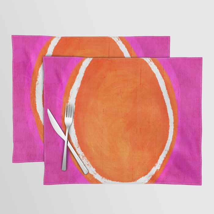 Pink Orange White Eye Catching Bright Colors Placemat Gallery Image 1