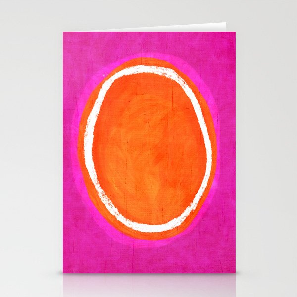 Pink Orange White Eye Catching Bright Colors Stationery Card Gallery Image 1