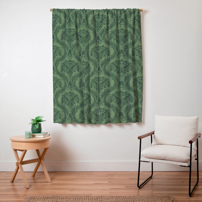 Triceratops Damask - Fern Window Curtain Gallery Image 3