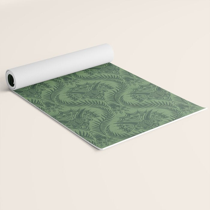 Triceratops Damask - Fern Yoga Mat Gallery Image 2