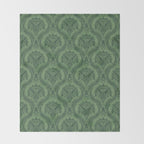 Triceratops Damask - Fern Throw Blanket Gallery Image 2