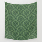 Triceratops Damask - Fern Wall Tapestry Gallery Image 4