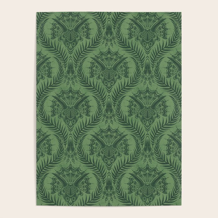 Triceratops Damask - Fern Poster Gallery Image 4
