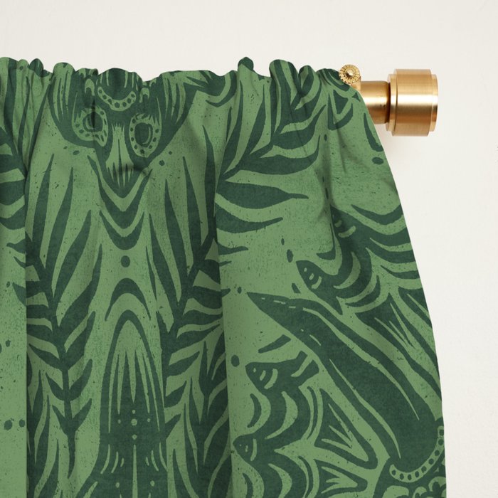 Triceratops Damask - Fern Window Curtain Gallery Image 2