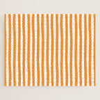 Orange and White Cabana Stripes Palm Beach Preppy Jigsaw Puzzle Gallery Image 1