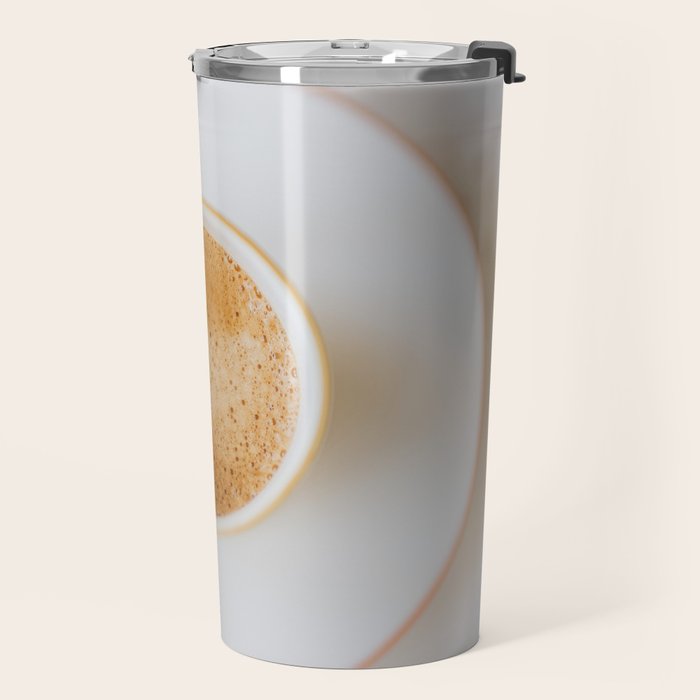 Latte, White Marble Travel Mug Gallery Image 2
