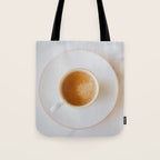 Latte, White Marble Tote Bag Gallery Image 1
