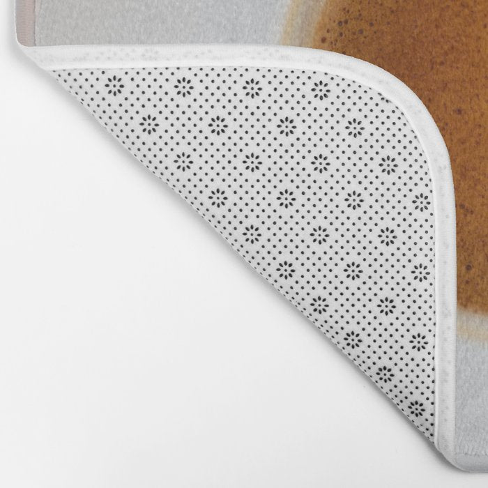 Latte, White Marble Bath Mat Gallery Image 2