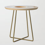 Latte, White Marble Side Table Gallery Image 1