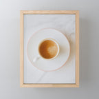 Latte, White Marble Mini Art Print Gallery Image 1