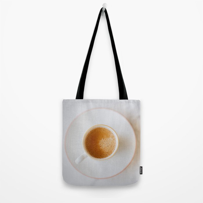 Latte, White Marble Tote Bag Gallery Image 2