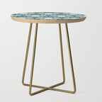 Modern mid century retro flower blue Side Table Gallery Image 1