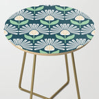 Modern mid century retro flower blue Side Table Gallery Image 2