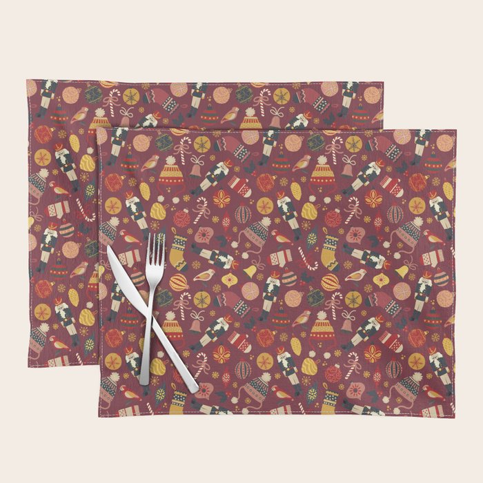 Christmas Ornaments Pattern Placemat Gallery Image 1