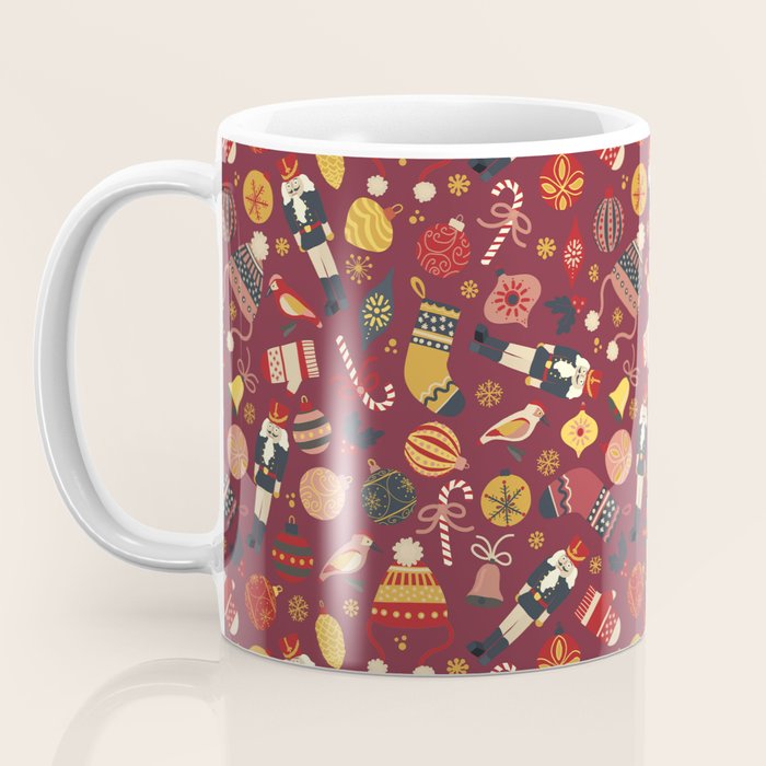 Christmas Ornaments Pattern Coffee Mug Gallery Image 3