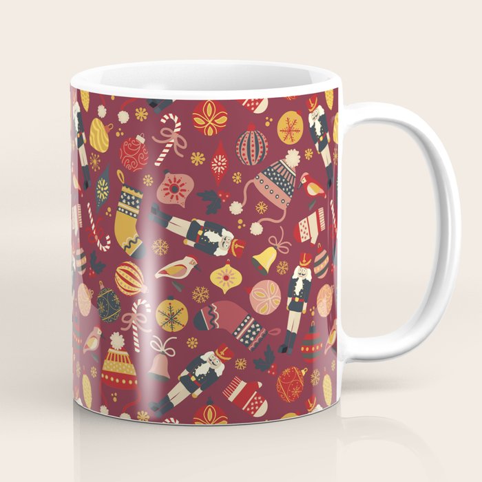 Christmas Ornaments Pattern Coffee Mug Gallery Image 1