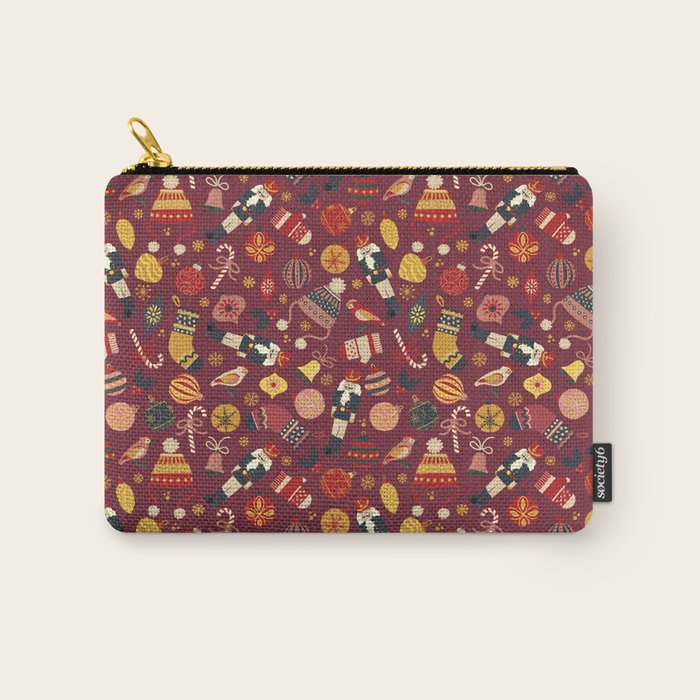 Christmas Ornaments Pattern Carry All Pouch Gallery Image 1