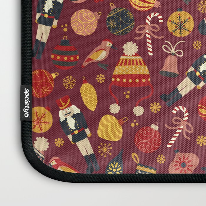 Christmas Ornaments Pattern Laptop Sleeve Gallery Image 3