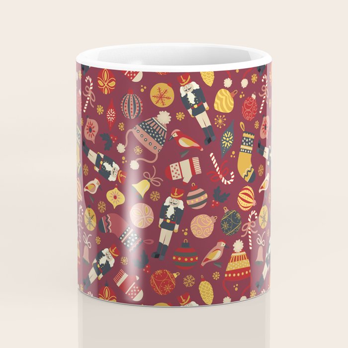 Christmas Ornaments Pattern Coffee Mug Gallery Image 4