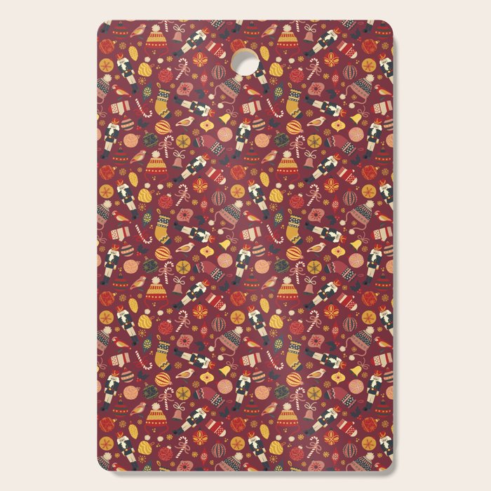Christmas Ornaments Pattern Cutting Board Gallery Image 1