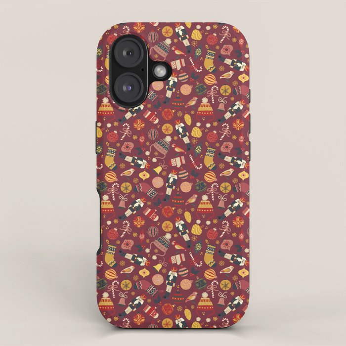 Christmas Ornaments Pattern iPhone Case Gallery Image 1