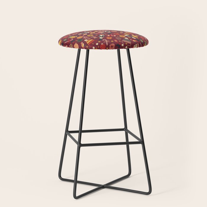 Christmas Ornaments Pattern Stool Gallery Image 1