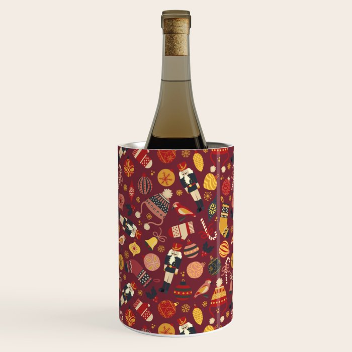 Christmas Ornaments Pattern Wine Chiller Gallery Image 1