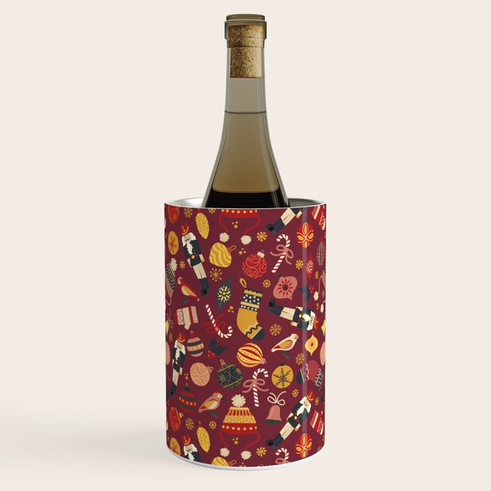 Christmas Ornaments Pattern Wine Chiller Gallery Image 2