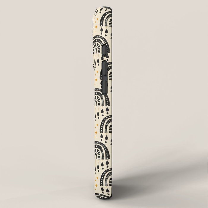 Little Rainbows - black, marigold, and cream iPhone Case Gallery Image 2