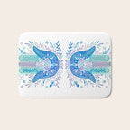 Hamsa Hand - Blue & Turquoise Palette Bath Mat Gallery Image 1