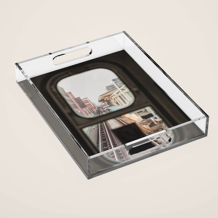 Loop Bound - Chicago El Photography Acrylic Tray Gallery Image 1