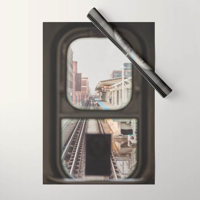 Loop Bound - Chicago El Photography Wrapping Paper Gallery Image 1