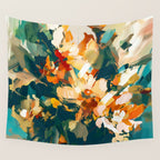 Abstract Floral Splashes Wall Tapestry Gallery Image 4