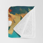 Abstract Floral Splashes Throw Blanket Gallery Image 3