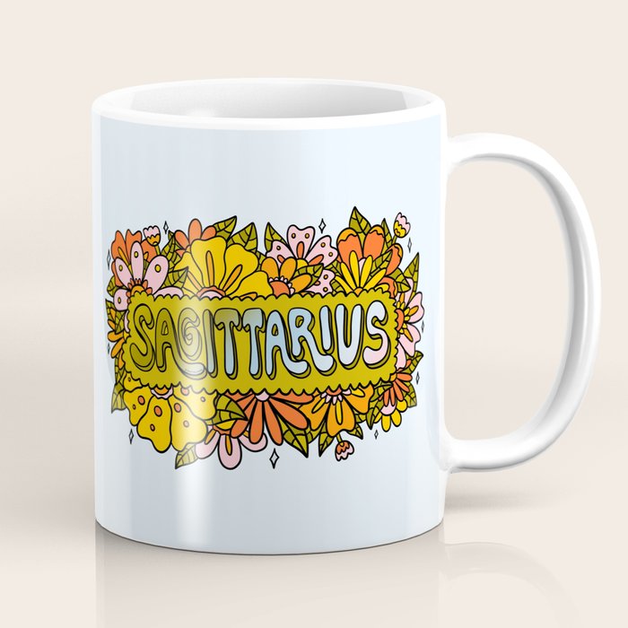 Sagittarius Flowers Coffee Mug Gallery Image 1