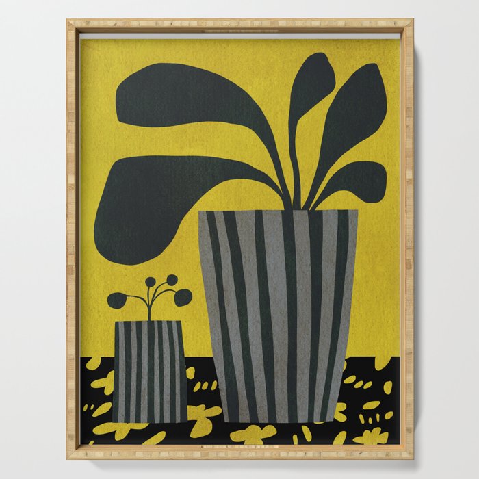 Abstract-botanical 46-2 Serving Tray Gallery Image 1