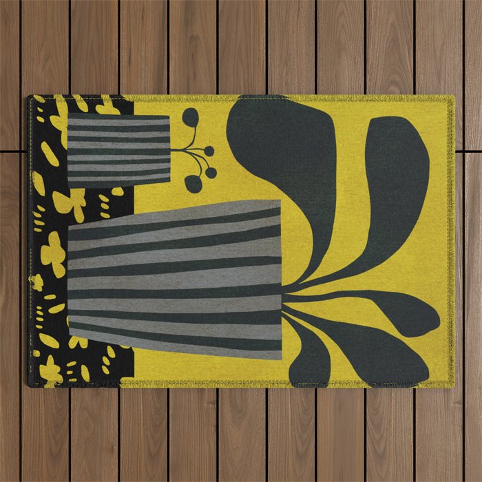 Abstract-botanical 46-2 Outdoor Rug Gallery Image 1