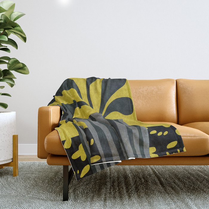 Abstract-botanical 46-2 Throw Blanket Gallery Image 1