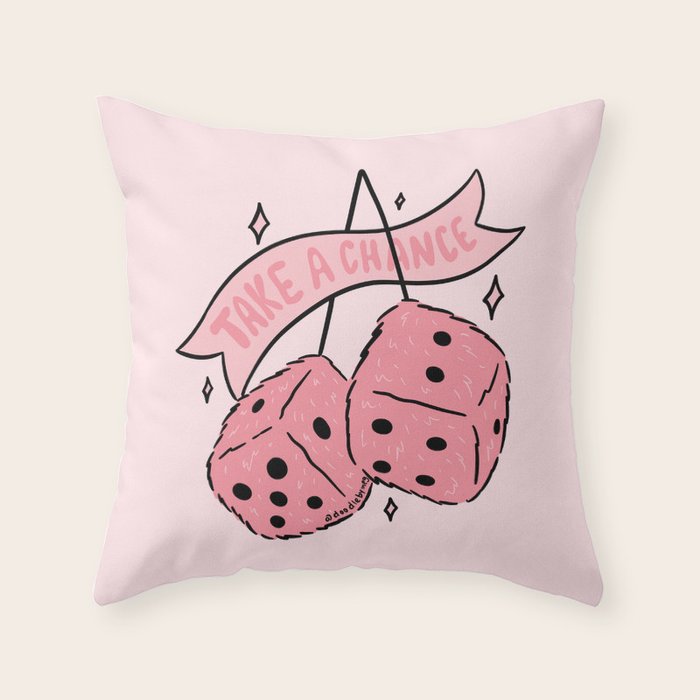 Take A Chance Throw Pillow Gallery Image 1