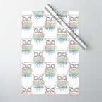 Chevron Owl Wrapping Paper Gallery Image 1