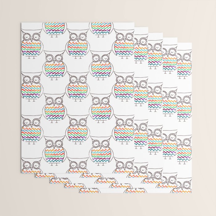 Chevron Owl Wrapping Paper Gallery Image 3