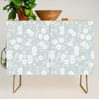 Cluster Flower Vines - Mint Credenza Gallery Image 1