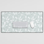 Cluster Flower Vines - Mint Desk Mat Gallery Image 1