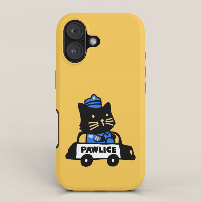 Here comes the cat pawlice iPhone Case Gallery Image 1