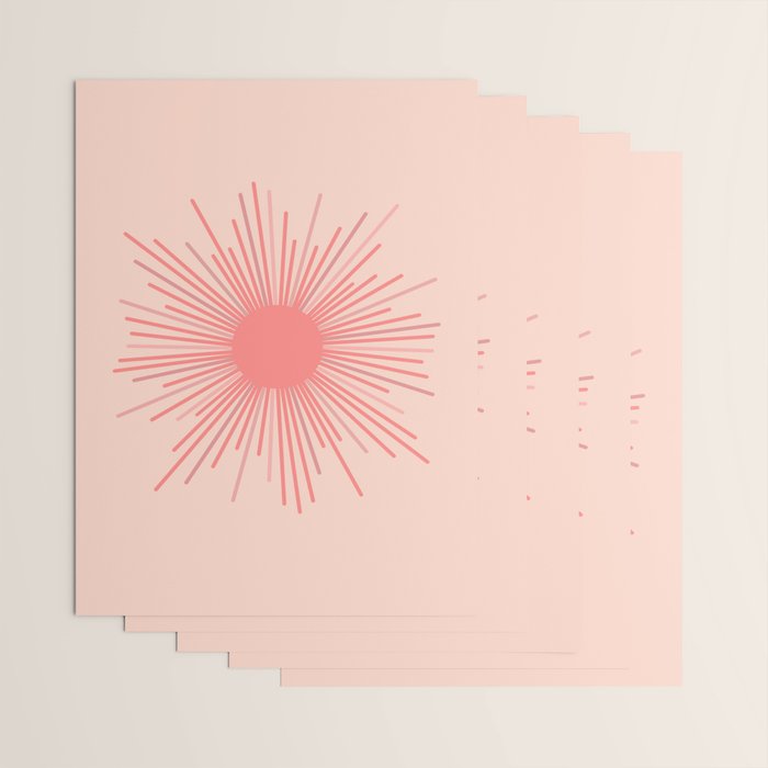 Pink Sun Wrapping Paper Gallery Image 3