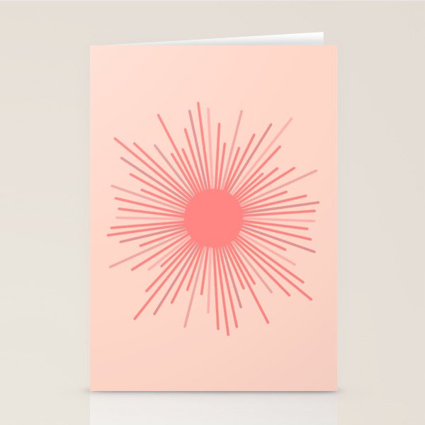 Pink Sun Stationery Card Gallery Image 2
