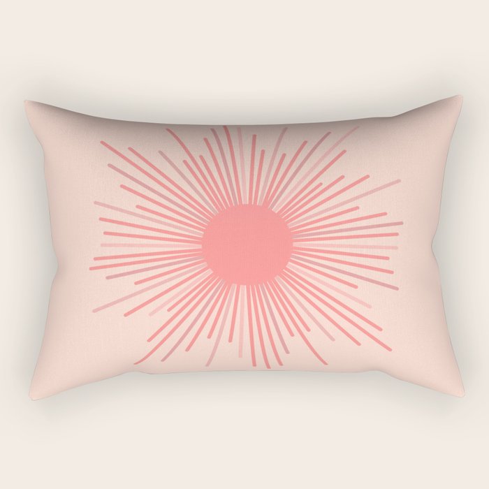 Pink Sun Rectangular Pillow Gallery Image 1